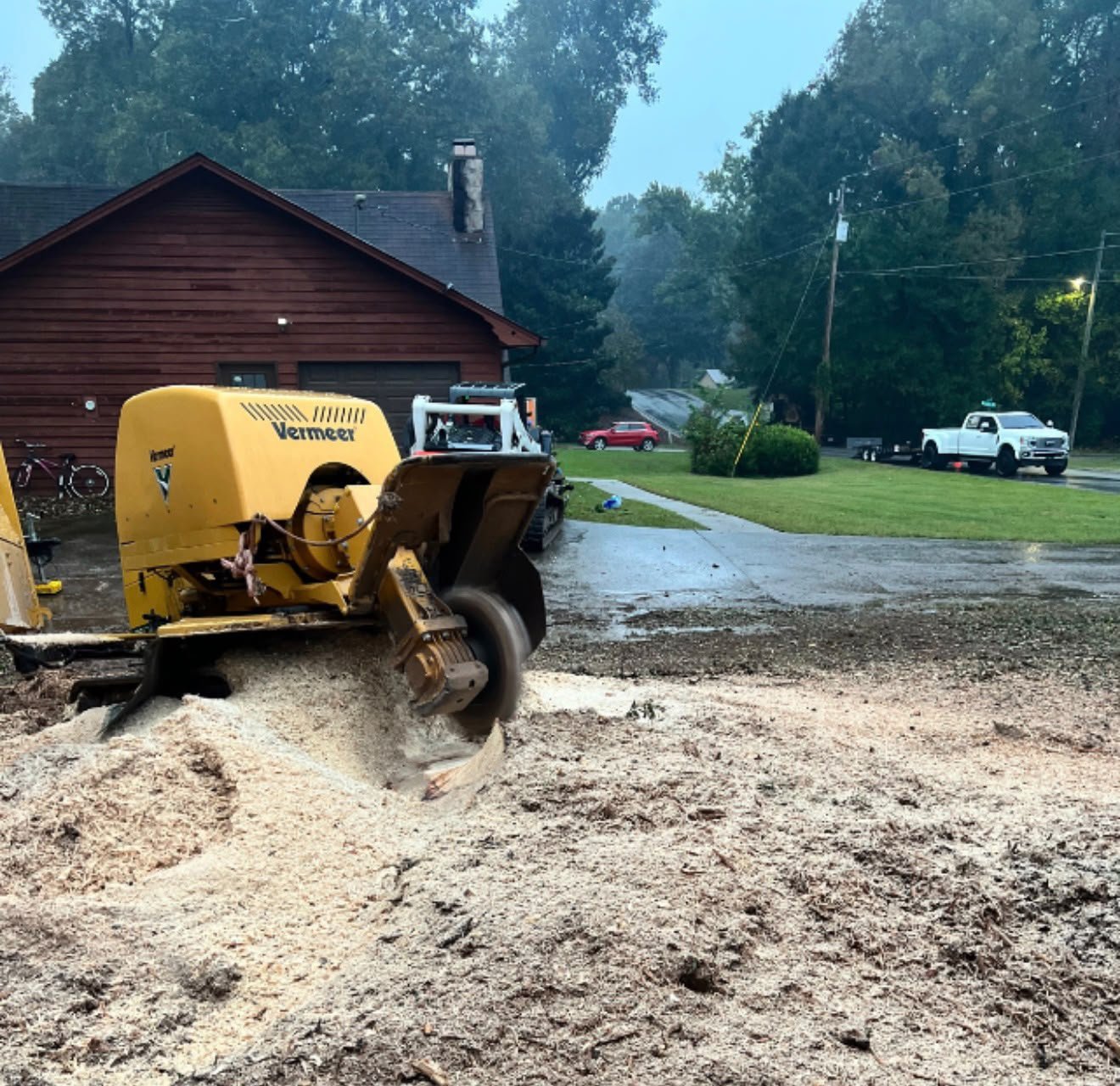 Stump grinding services by Hoosier Elite Tree Services in Indianapolis, Indiana